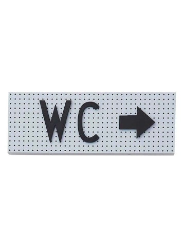Design Letters Szyld "The sign" w kolorze czarno-białym - 21 x 7,6 cm