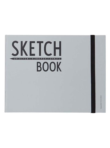 Design Letters Notitieboek "Sketchbook" grijs - (B)24,5 x (H)18,5 cm