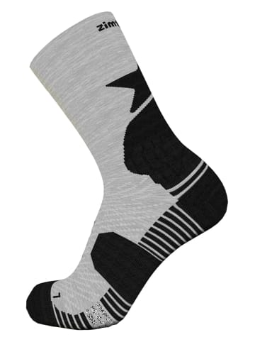 Zimtstern Fahrradsocken "MTB Performance" in Grau/ Schwarz