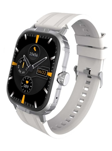 SmartCase Smartwatch in Silber/ Weiß
