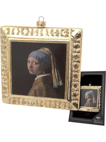Krebs Glas Lauscha Kerstboomversiering "Het meisje" goudkleurig/zwart - (L)12,5 x (B)12,5 cm