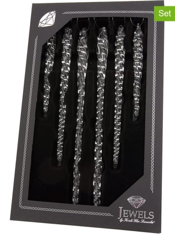 Krebs Glas Lauscha Glazen ijspegels transparant - 6 stuks