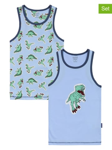 Claesens 2-delige set: onderhemden blauw