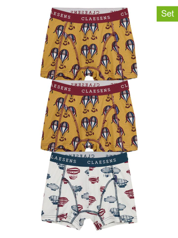 Claesens 3-delige set: boxershorts geel/rood/wit