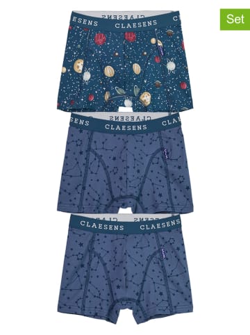 Claesens 3er-Set: Boxershorts in Dunkelblau