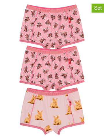 Claesens 3-delige set: boxershorts roze/lichtbruin