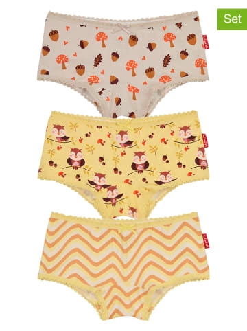 Claesens 3-delige set: hipsters beige/geel/meerkleurig