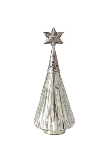 Boltze Decoratief object "Ametti" zilverkleurig - (H)34,5 x Ø 12,5 cm