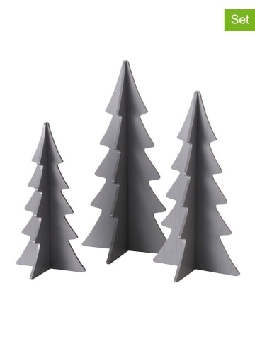 Boltze 3-delige set: decoratieve objecten "Ceti" grijs