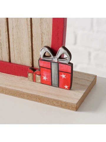 Boltze 2-delige set: decoratieve objecten beige/rood - (B)21 x (H)23,5 cm