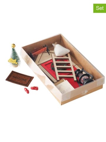 Boltze 10-delige set: decoratieve objecten "Nisse" meerkleurig - (B)10 x (H)17 cm