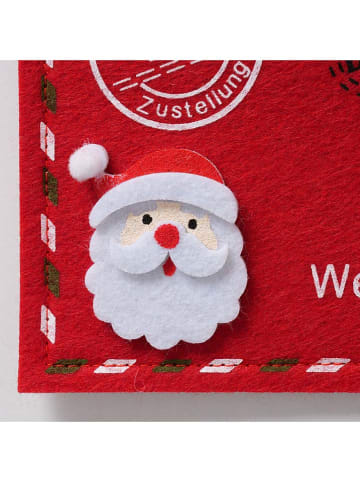Boltze 2er-Set: Geschenktüten "Brev" in Grau/ Rot - (B)19 x (H)13 cm