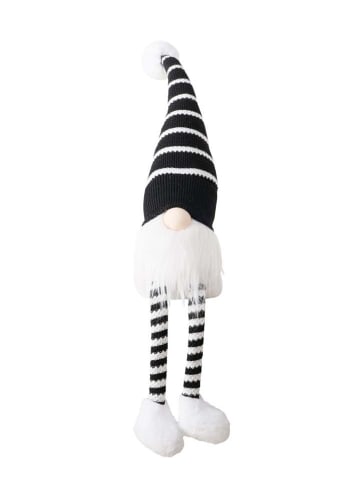 Boltze Kantenhocker "Kuno" in Schwarz/ Weiß - (H)80,4 cm