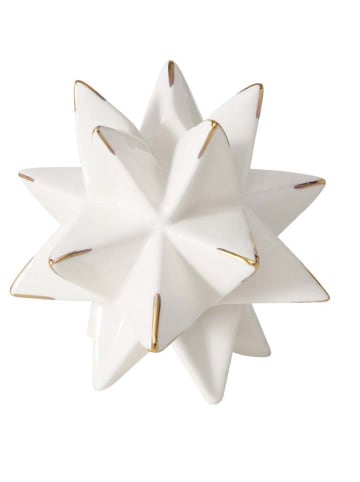 Boltze Kaarshouder "Gunilla" wit - (H)9,5 x Ø 10 cm