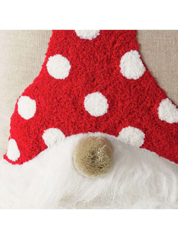 Boltze Kissen "Thomas" in Beige/ Rot - (L)50 x (B)50 cm