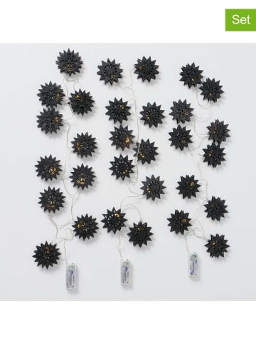 Boltze 3er-Set: LED-Lichterketten "Harstad" in Schwarz - (L)100 cm