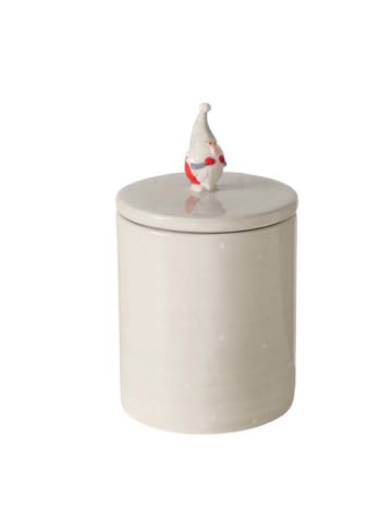 Boltze 2-delige set: voorraaddozen crème - (H)22 x Ø 13,5 cm