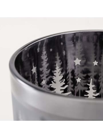 Boltze Windlicht "Coppa" in Silber - (H)15 x Ø 15 cm