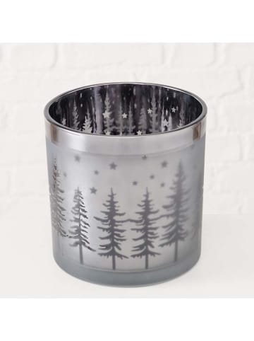 Boltze Windlicht "Coppa" in Silber - (H)15 x Ø 15 cm