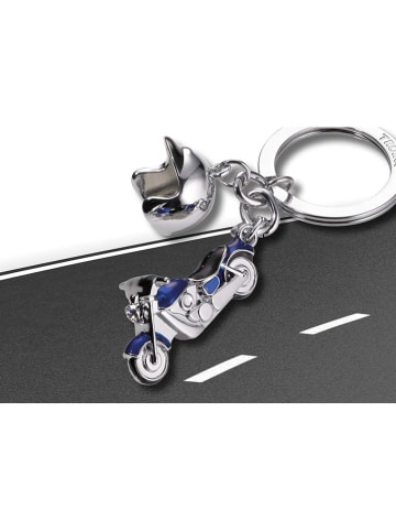 Troika Schlüsselanhänger, "Key Cruising" in Silber/ Blau