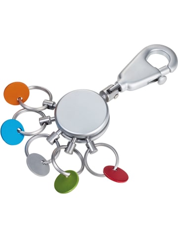 Troika Schlüsselanhänger in Silber/ Bunt