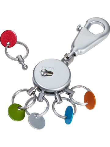 Troika Schlüsselanhänger in Silber/ Bunt