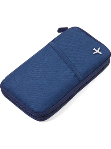 Troika Reisedokumente-Etui in Dunkelblau - (B)24,3 x (H)13,3 x (T)2,2 cm