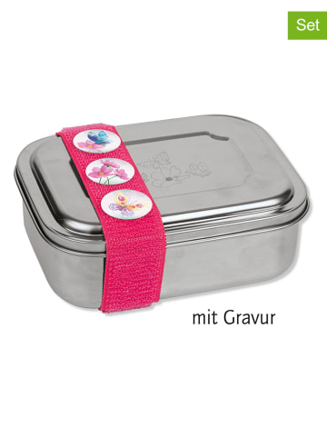 Lutz Mauder 2tlg. Edelstahl-Frühstücksset "Schmetterlinge" in Silver