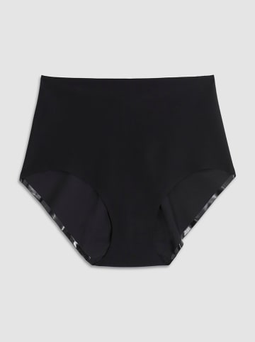 COTONELLA Pełne figi high waist w kolorze czarnym