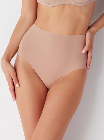 COTONELLA Pełne figi high waist w kolorze beżowym