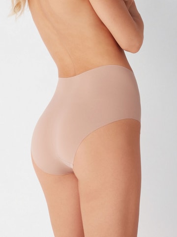 COTONELLA Pełne figi high waist w kolorze beżowym