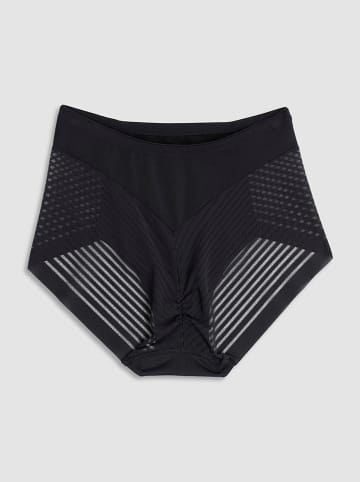 COTONELLA Pełne figi high waist w kolorze czarnym