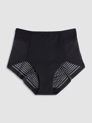 COTONELLA Pełne figi high waist w kolorze czarnym