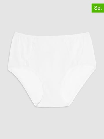 COTONELLA 2-delige set: taillehipsters wit