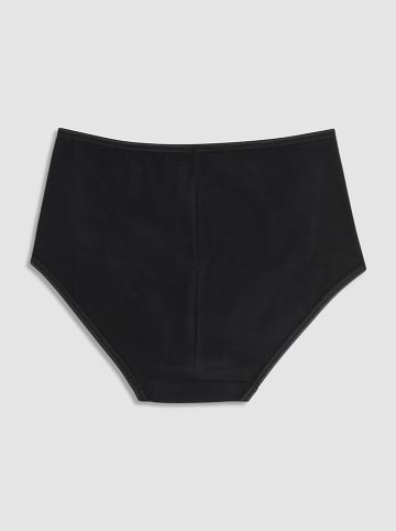 COTONELLA Pełne figi high waist (2 pary) w kolorze czarnym
