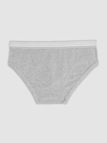 COTONELLA 2er-Set: Slips in Grau/ Dunkelblau