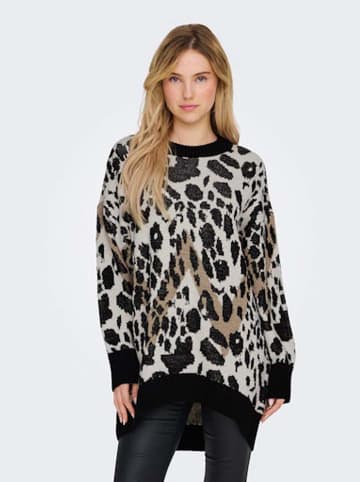ONLY Pullover in Schwarz/ Hellbraun