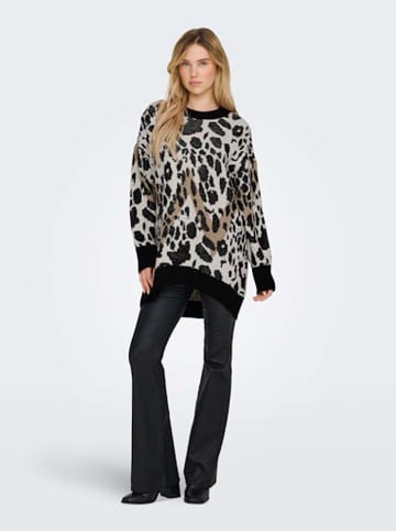 ONLY Sweter w kolorze czarno-jasnobrązowym