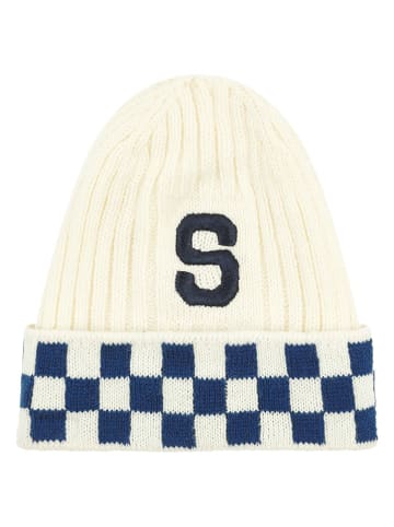 Steiff Muts crème/donkerblauw