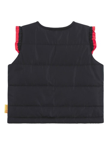 Steiff Doorgestikte bodywarmer zwart/rood
