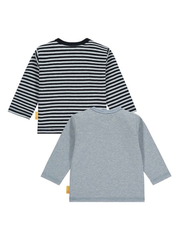 Steiff 2er-Set: Longsleeves in Blau/ Schwarz