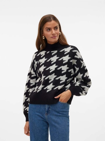 Vero Moda Pullover in Schwarz/ Weiß