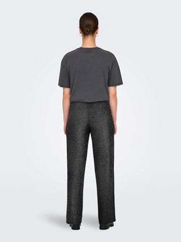 ONLY Broek zwart/zilverkleurig