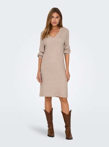 ONLY Strickkleid in Beige