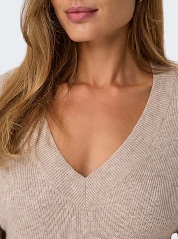 ONLY Strickkleid in Beige