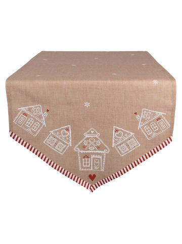 Clayre & Eef Bieżnik w kolorze jasnobrązowym - 160 x 50 cm