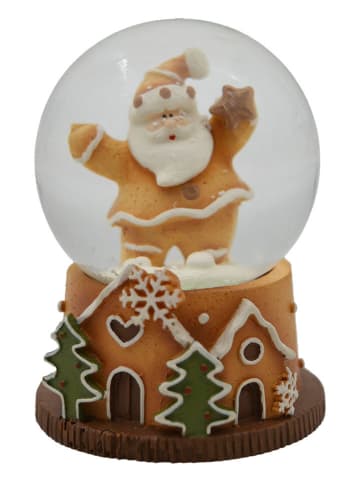 Clayre & Eef Schneekugel in Hellbraun/ Grün - (H)6 x Ø 5 cm
