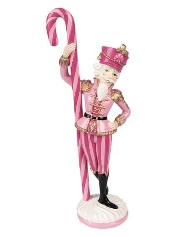 Clayre & Eef Dekofigur "Nussknacker" in Pink - (B)9 x (H)23 x (T)6 cm
