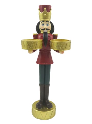 Clayre & Eef Figurka dekoracyjna w kolorze złoto-czerwonym - 12 x 28 x 8 cm