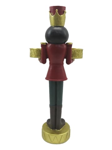 Clayre & Eef Decoratief figuur "Notenkraker" rood/goudkleurig - (B)12 x (H)28 x (D)8 cm